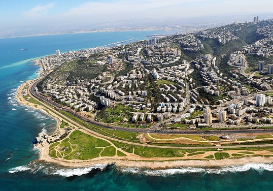 aerial view of haifa