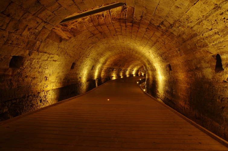 Templars Tunnel Akko Israel