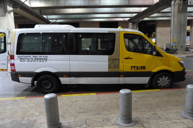 sherut taxi in ben gurion airport israel