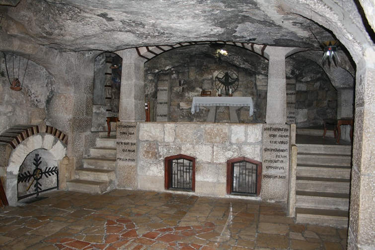 under the church of nativity in bethlehem