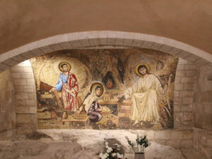 Church of St. Joseph in Nazareth crypt mosaic