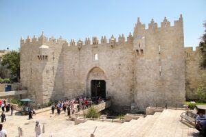Damascus Gate in jerusalem walls