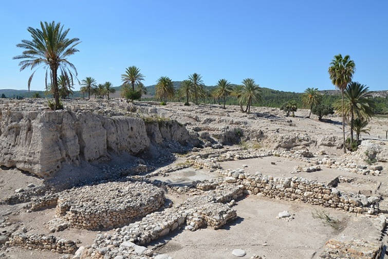 ruins at tel megiddo israel