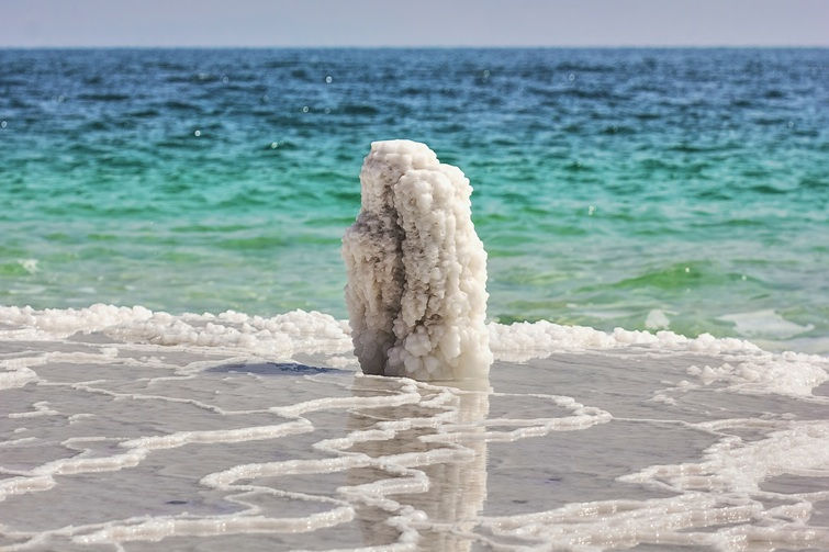 Salt pillar at the Dead Sea Israel