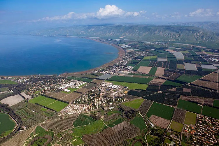 SEA OF GALILEE - AERIAL VIEW aerial view of sea of galilee
