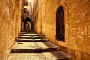 a street in Jewish Quarter in Jerusalem