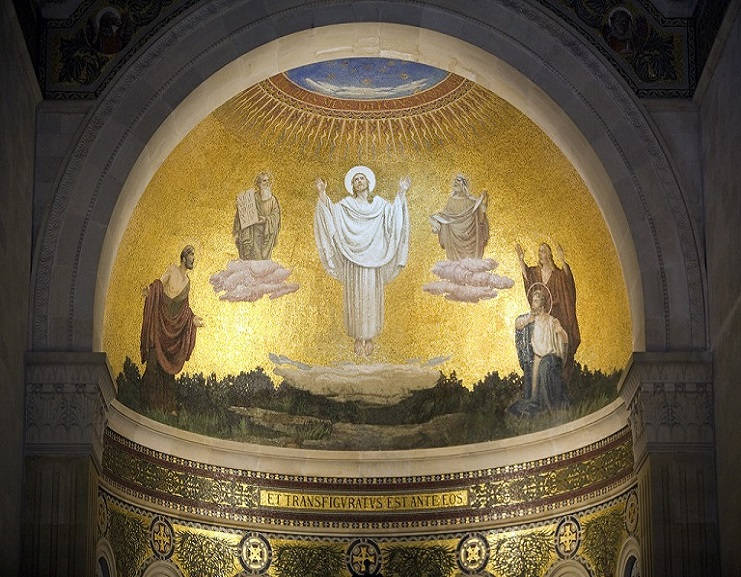 inside the church of transfiguration on mount tabor israel