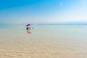 Floating in the Dead Sea Israel