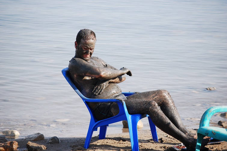 mud bath near the dead sea
