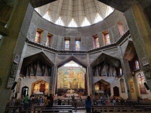 inside Basilica of Annunciation in nazareth