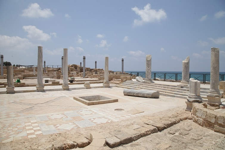 ruins in caesarea national park israel