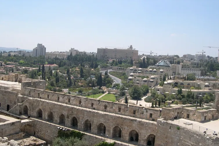 king david hotel in jerusalem view from david citadel